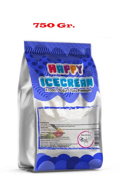 Happy IceCream Premium Frozen Yoğurt Tozu 750Gr