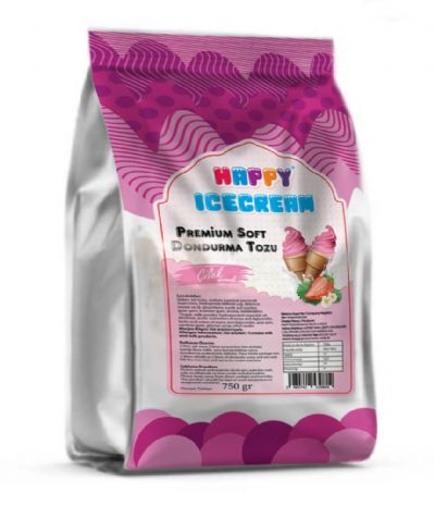 Happy Icecream Premium soft çilek dondurma tozu 750 gr